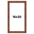 thumbnail image 1 of 16x30 Frame Brown Old Farmhouse Waxed Board 2" Wide Wood Frame Width 2 Inches | Interior Depth 0.5, 1 of 7