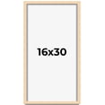 thumbnail image 1 of 16x30 Frame Beige Real Wood Picture Frame Width 0.75 inches | Interior Frame Depth 0.5 inches |, 1 of 8
