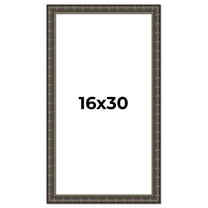 16x30 Frame Black Bamboo Solid Wood Picture Frame Width 1.5 Inches | Interior Frame Depth 0.5