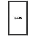 thumbnail image 1 of 16x30 Frame Black Real Wood Picture Frame Width 1.25 Inches | Interior Frame Depth 0.5 Inches |, 1 of 8