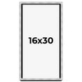 thumbnail image 1 of 16x30 Frame Brushed Silver Solid Wood Picture Frame | 0.75 Inch Moulding Width | Rabbet Depth 0.75, 1 of 5