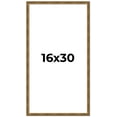 thumbnail image 1 of 16x30 Frame Gold Kingsley Distressed Solid Wood Picture Frame Width 0.75 Inches | Interior Frame, 1 of 8