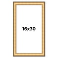 thumbnail image 1 of 16x30 Frame Gold Plein Aire Solid Wood Picture Frame Width 2 Inches | Interior Frame Depth 0.5, 1 of 8