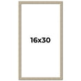 thumbnail image 1 of 16x30 Frame Grey Solid Wood Picture Frame Width 1 Inches | Interior Frame Depth 0.5 Inches |, 1 of 8