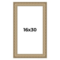 16x30 Frame Ornate Silver Beaded Solid Wood Picture Frame Width 2.5 Inches | Interior Depth 1