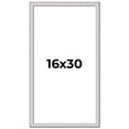 thumbnail image 1 of 16x30 Frame Silver Inner Slope Bevel Picture Frame | 1 Inch Moulding Width | 0.75 Inch Rabbet Depth, 1 of 8
