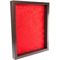 thumbnail image 1 of 16x30 Shadow Box Frame In Brown With A 1 3/4" Usable Depth Includes Red Suede Acid-Free Backing, UV, 1 of 6