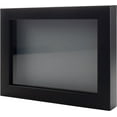 thumbnail image 1 of 16x30 Shadow Box Frame Painted Black Real Wood with a Grey Acid-Free Backing | 3/4" of Usuable, 1 of 7