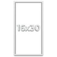 thumbnail image 1 of 16x30 Shadow Box Frame Painted White Real Wood with a White Acid-Free Backing | 3/4" of Usuable, 1 of 8