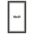 thumbnail image 1 of 16x31 Frame Black Real Wood Picture Frame Width 2.25 Inches | Interior Frame Depth 0.5 Inches |, 1 of 8