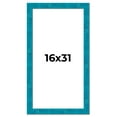 thumbnail image 1 of 16x31 Frame Blue Teal Burl Wood Picture Frame | 1.75 Inch Moulding Width | Interior Frame Depth 0.5, 1 of 8
