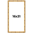 thumbnail image 1 of 16x31 Frame Gold Bamboo Solid Wood Picture Frame | 1 Inch Moulding Width | Interior Frame Depth, 1 of 8