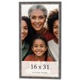 thumbnail image 1 of 16x31 Frame Silver Grey Distressed Solid Wood Picture Frame | 0.75 Inch Moulding Width | Interior, 1 of 8