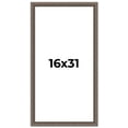 thumbnail image 1 of 16x31 Frame Silver Real Wood Picture Frame Width 1.25 Inches | Interior Frame Depth 0.5 Inches |, 1 of 8