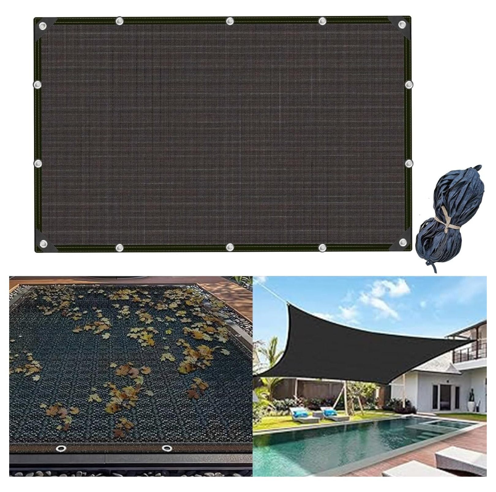 16x32 FT Pool Leaf Net Cover for Inground Pools/Above Ground Pools ...