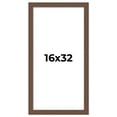 thumbnail image 1 of 16x32 Frame Brown Farmhouse Solid Wood Picture Frame Width 1.5 Inches | Interior Frame Depth 0.5, 1 of 8