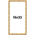 thumbnail image 1 of 16x32 Frame Gold Bamboo Solid Wood Picture Frame | 1 Inch Moulding Width | Interior Frame Depth, 1 of 8