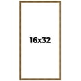 thumbnail image 1 of 16x32 Frame Gold Kingsley Distressed Solid Wood Picture Frame Width 0.75 Inches | Interior Frame, 1 of 8