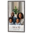 thumbnail image 1 of 16x32 Frame Silver Grey Distressed Solid Wood Picture Frame | 0.75 Inch Moulding Width | Interior, 1 of 8