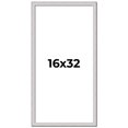 thumbnail image 1 of 16x32 Frame Silver Inner Slope Bevel Picture Frame | 1 Inch Moulding Width | 0.75 Inch Rabbet Depth, 1 of 8
