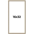 thumbnail image 1 of 16x32 Frame Silver Real Wood Picture Frame Width 0.75 Inches | Interior Frame Depth 0.5 Inches |, 1 of 8