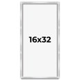 thumbnail image 1 of 16x32 Frame Silver Whitewashed Wood Grain Solid Wood Shadow Box | 0.75 Inch Moulding Width | 0.75, 1 of 8