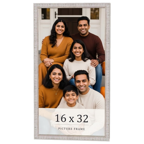 16x32 Frame White Real Wood Picture Frame Width 0.75 inches | Interior Frame Depth 0.5 inches |