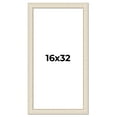 thumbnail image 1 of 16x32 Frame White Real Wood Picture Frame Width 1.75 inches | Interior Frame Depth 0.5 inches |, 1 of 8