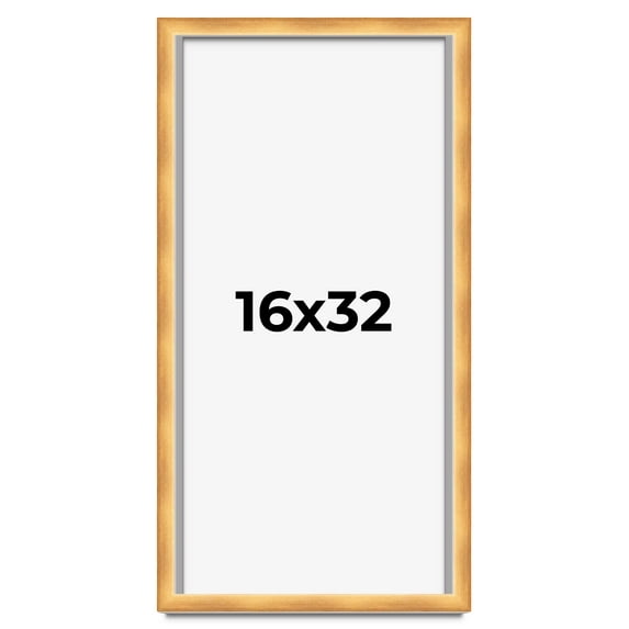 16x32 Shadow Box Bronze Cross-Brushed Display Frame | 1.625 Inches Deep Solid Wood | UV Resistant