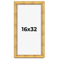 thumbnail image 1 of 16x32 Shadow Box Frame Gold | 1.75 Inches Deep Real Wood Traditional Shadowbox Display Frame | UV, 1 of 7