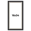 thumbnail image 1 of 16x34 Frame Black Real Wood Picture Frame Width 2.25 Inches | Interior Frame Depth 0.5 Inches |, 1 of 8