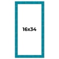 thumbnail image 1 of 16x34 Frame Blue Teal Burl Wood Picture Frame | 1.75 Inch Moulding Width | Interior Frame Depth 0.5, 1 of 8
