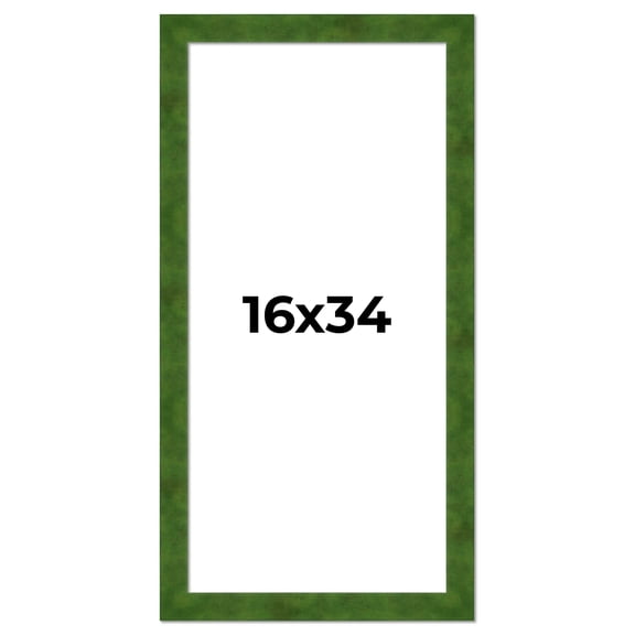 16x34 Frame Green Burl Solid Wood Picture Frame | 1.75 Inches Moulding Width | Interior Frame Depth