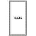 thumbnail image 1 of 16x34 Frame Silver Real Wood Picture Frame Width 1.125 Inches | Interior Frame Depth 0.5 Inches |, 1 of 8