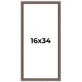 thumbnail image 1 of 16x34 Frame Silver Real Wood Picture Frame Width 1.25 Inches | Interior Frame Depth 0.5 Inches |, 1 of 8