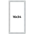 thumbnail image 1 of 16x34 Frame Sterling Silver Solid Wood Picture Frame | 1.25 Inch Moulding Width | 0.75 Inch, 1 of 8