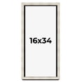 thumbnail image 1 of 16x34 Shadow Box Frame Silver | 1.625 Inches Deep Real Wood Contemporary Shadowbox Display Frame |, 1 of 7