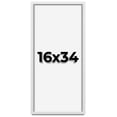 thumbnail image 1 of 16x34 Shadow Box Frame White | 1 Inches Deep Real Wood Contemporary Shadowbox Display Frame | UV, 1 of 6