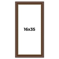 16x35 Copper and Brown Real Wood Picture Frame Width 2 inches | Interior Frame Depth 0.5 inches |