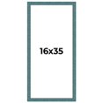 thumbnail image 1 of 16x35 Frame Blue Rustic Barnwood Solid Wood Picture Frame Width 1.25 Inches | Interior Depth 0.5, 1 of 8