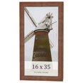thumbnail image 1 of 16x35 Frame Brown Farmhouse Solid Wood Picture Frame Width 1.5 Inches | Interior Frame Depth 0.5, 1 of 8