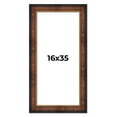 thumbnail image 1 of 16x35 Frame Brown Walnut Gold Ornate Trim Solid Wood Plein Air Picture Frame | 3 Inch Moulding, 1 of 8
