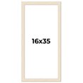 thumbnail image 1 of 16x35 Frame White Real Wood Picture Frame Width 1.5 inches | Interior Frame Depth 0.5 inches | Barn, 1 of 8