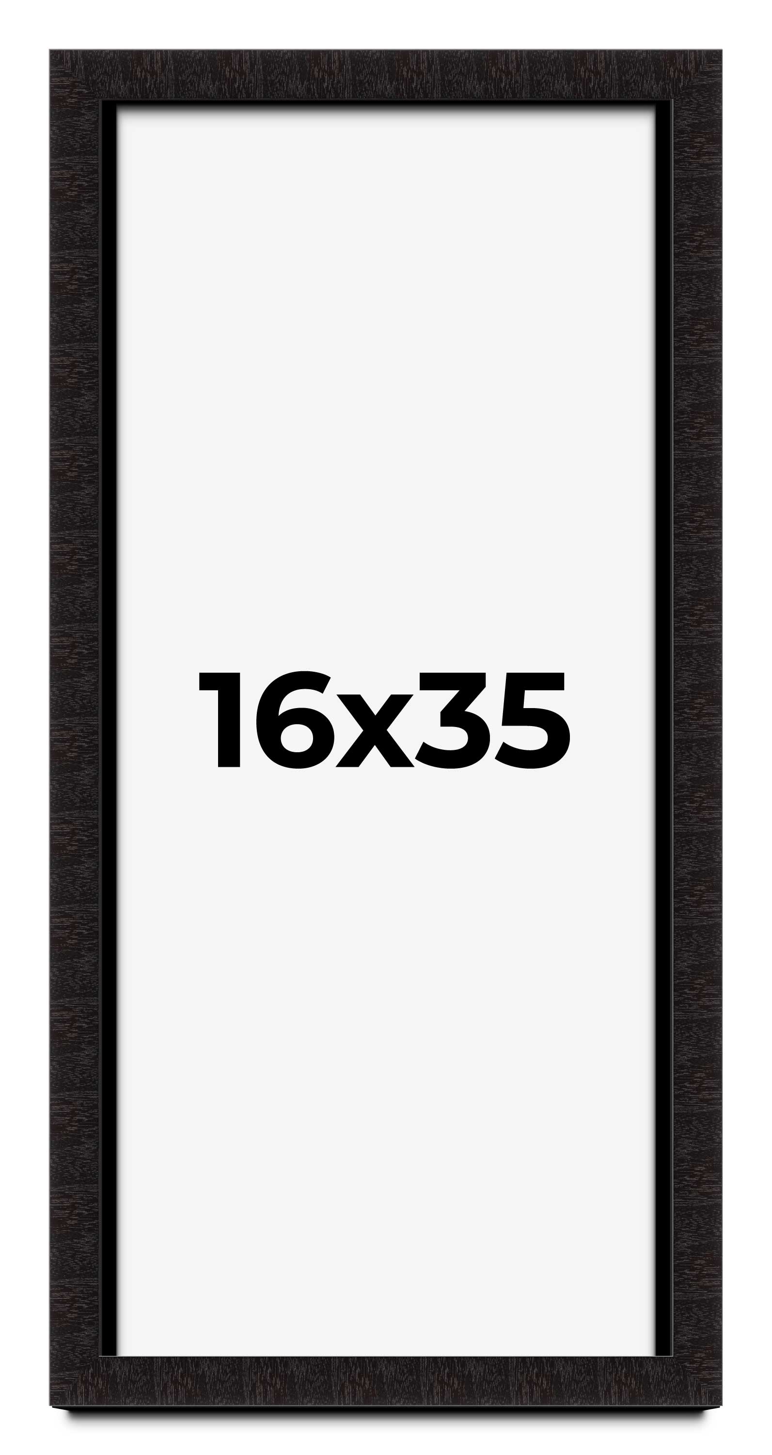 16x35 Shadow Box Black Solid Wood Display Picture Frame | 1 Inch Rabbet ...