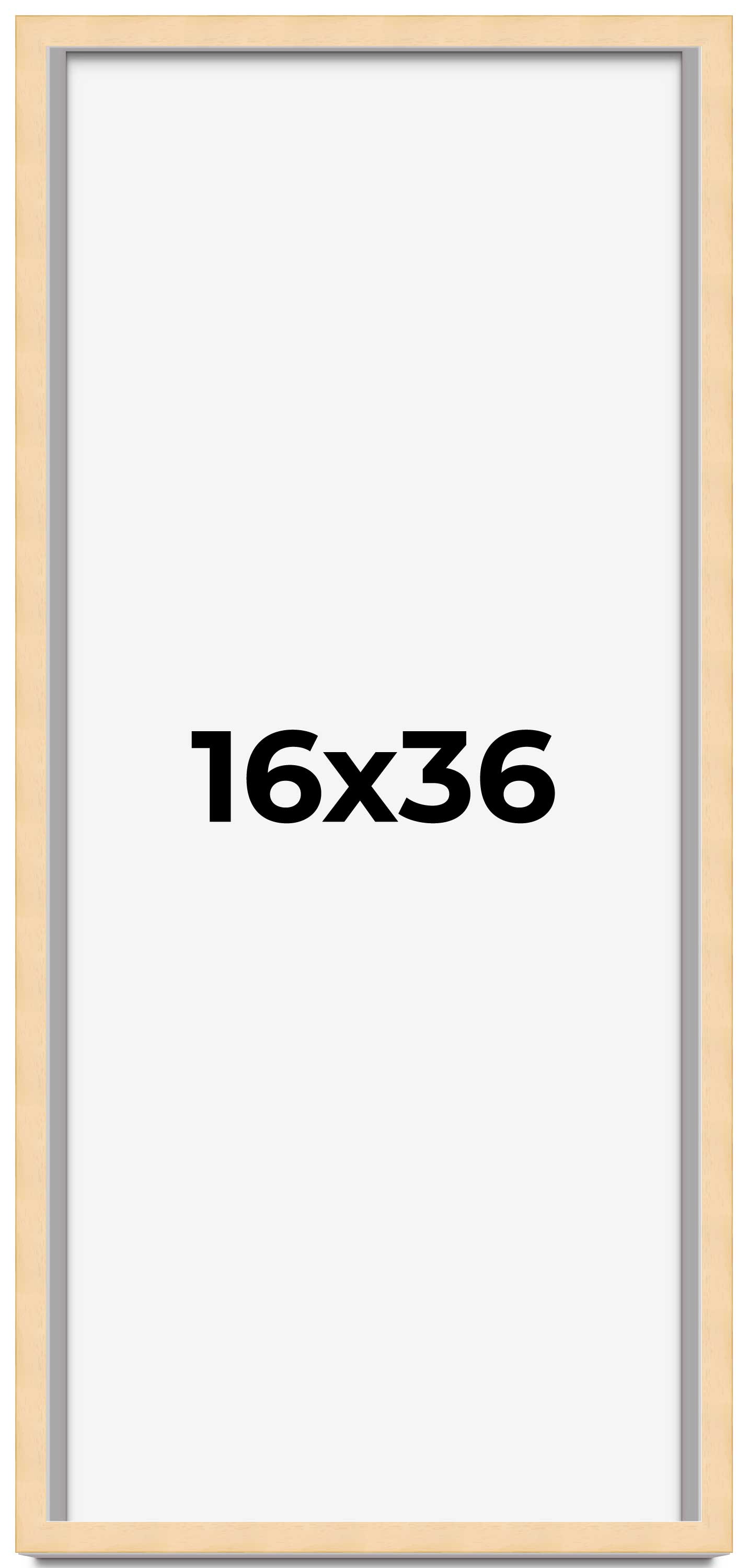 16x36 Frame Beige Real Wood Picture Frame Width 0.75 inches | Interior ...