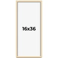 thumbnail image 1 of 16x36 Frame Beige Real Wood Picture Frame Width 0.75 inches | Interior Frame Depth 0.5 inches |, 1 of 8