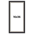 thumbnail image 1 of 16x36 Frame Black Real Wood Picture Frame Width 2.25 Inches | Interior Frame Depth 0.5 Inches |, 1 of 8