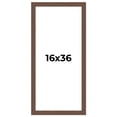 thumbnail image 1 of 16x36 Frame Brown Farmhouse Solid Wood Picture Frame Width 1.5 Inches | Interior Frame Depth 0.5, 1 of 8
