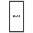thumbnail image 1 of 16x36 Frame Brown Rustic Solid Wood Picture Frame 1.5 Inches Wide | Interior Frame Depth 0.5 Inches, 1 of 8