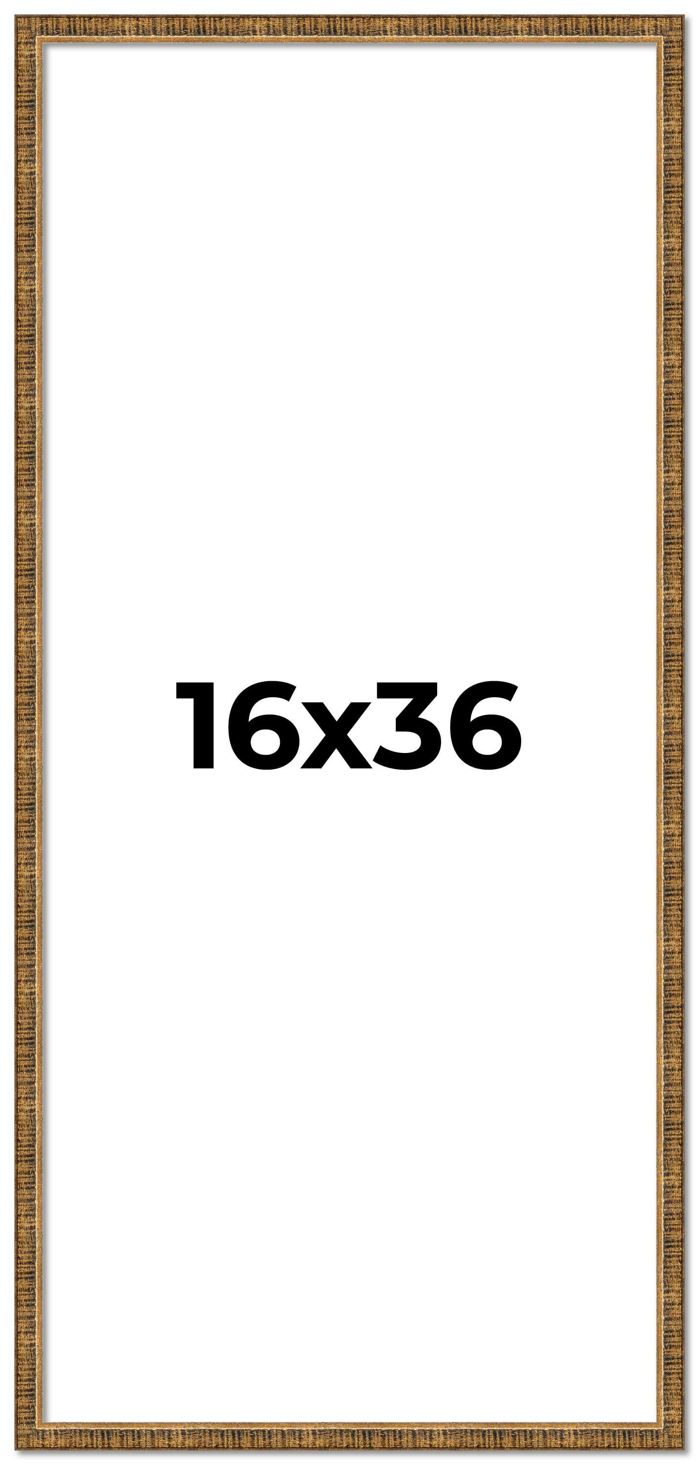 16x36 Frame Gold Kingsley Distressed Solid Wood Picture Frame Width 0. ...